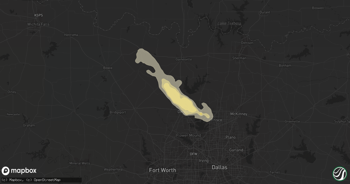Hail map in Sanger, TX on July 30, 2014