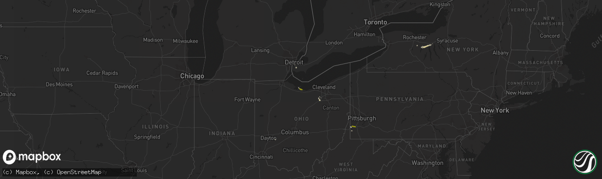 Hail map on July 30, 2014