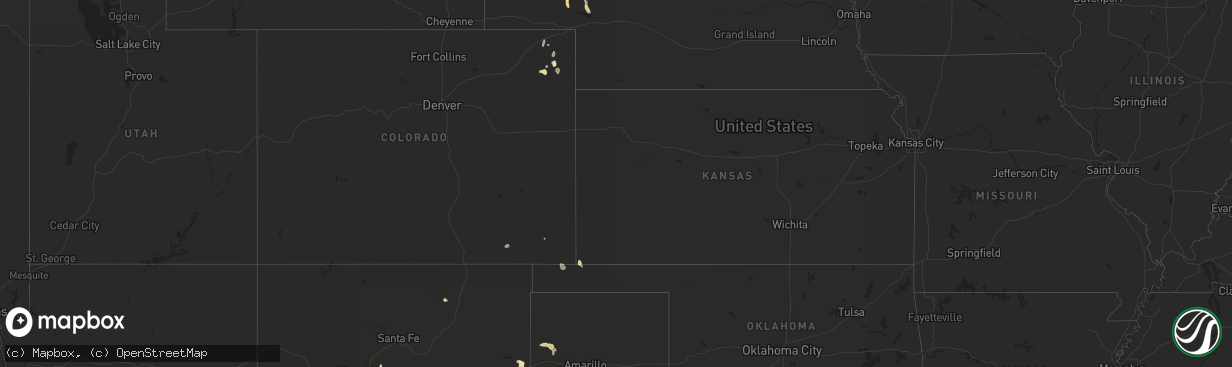 Hail map in Colorado on July 30, 2017