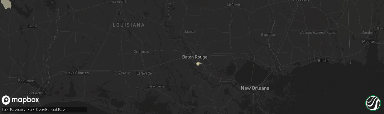 Hail map in Baton Rouge, LA on July 30, 2018