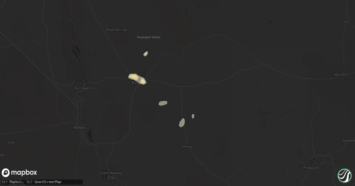 Hail map in Kingman, AZ on July 30, 2018
