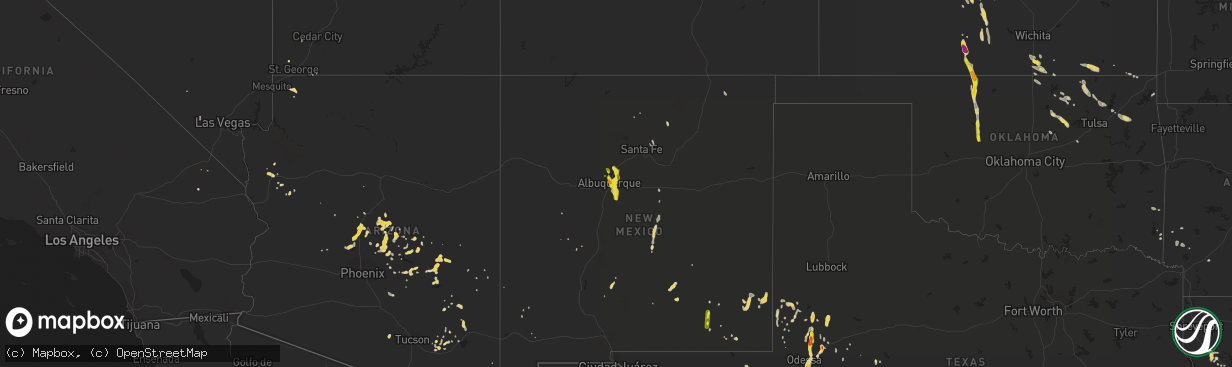 Hail map on July 30, 2018