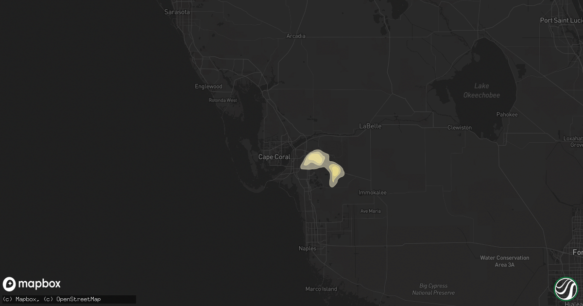 Hail map in Fort Myers, FL on July 30, 2019