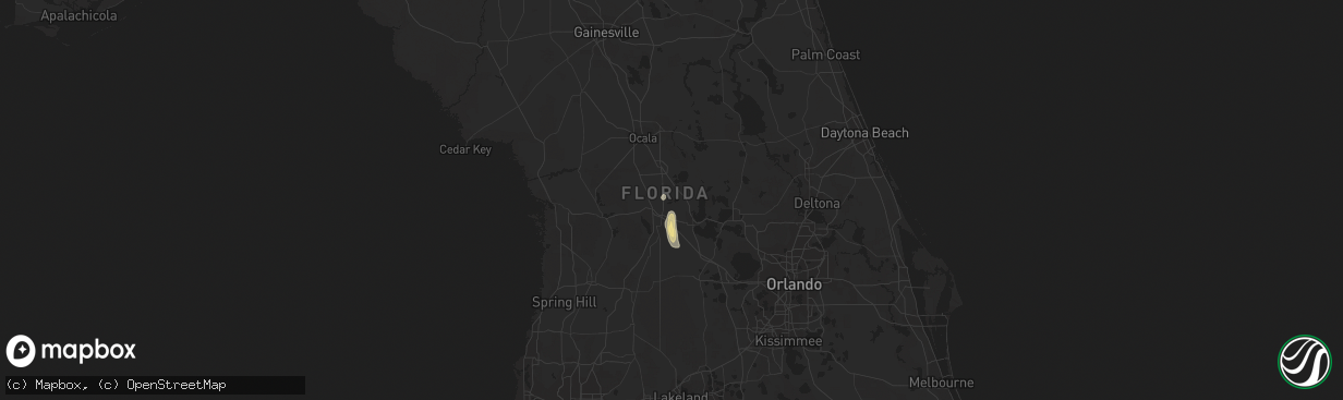 Hail map in The Villages, FL on July 30, 2019