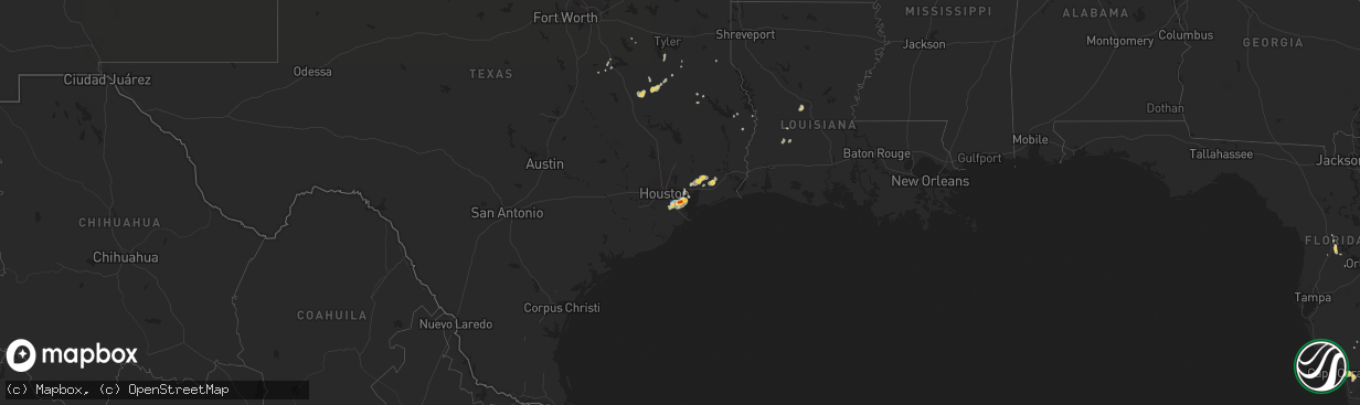 Hail map on July 30, 2019