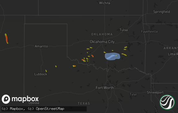 Hail map preview on 07-30-2020