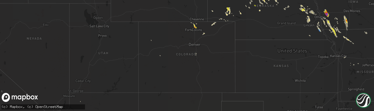 Hail map in Colorado on July 30, 2021