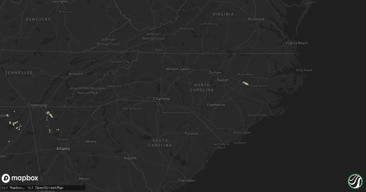 Hail map in North Carolina on July 30, 2021