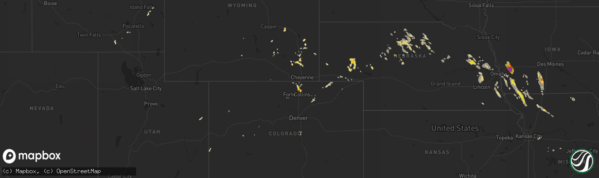 Hail map on July 30, 2021