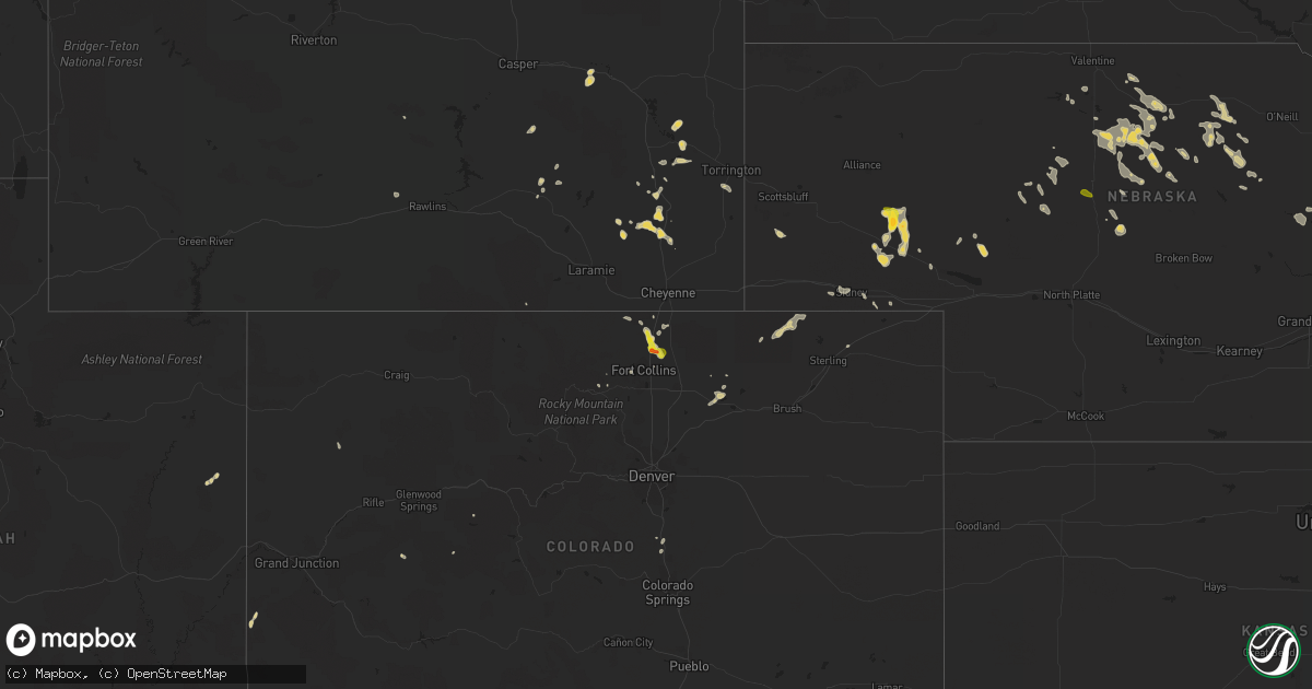 Hail map on July 30, 2021