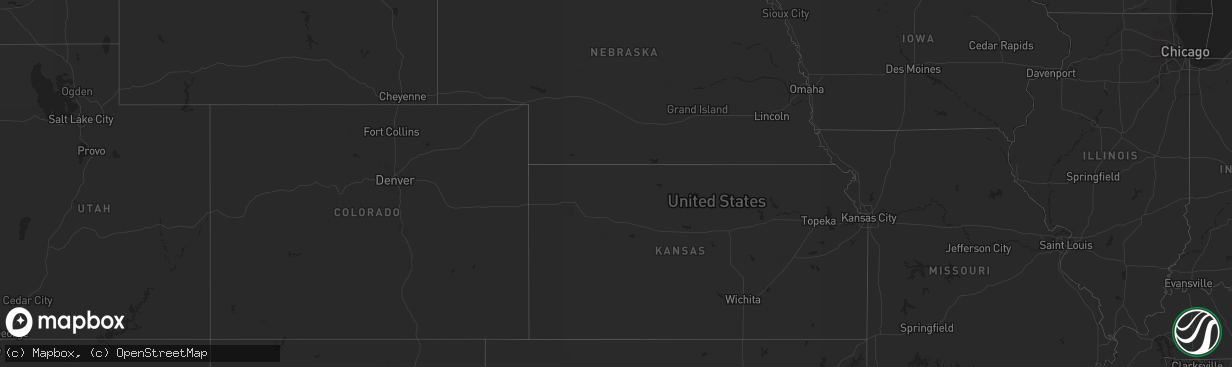 Hail map in South Dakota on July 30, 2022