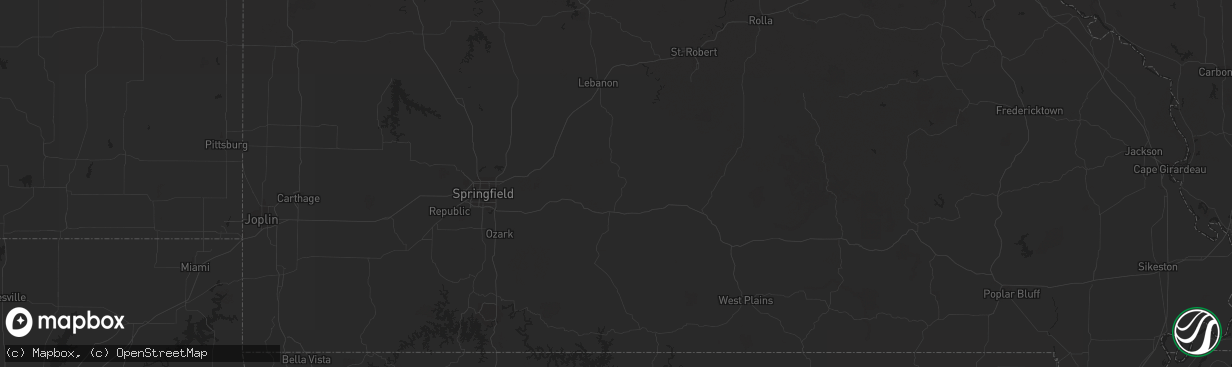 Hail map in Blue Springs, MO on July 30, 2023