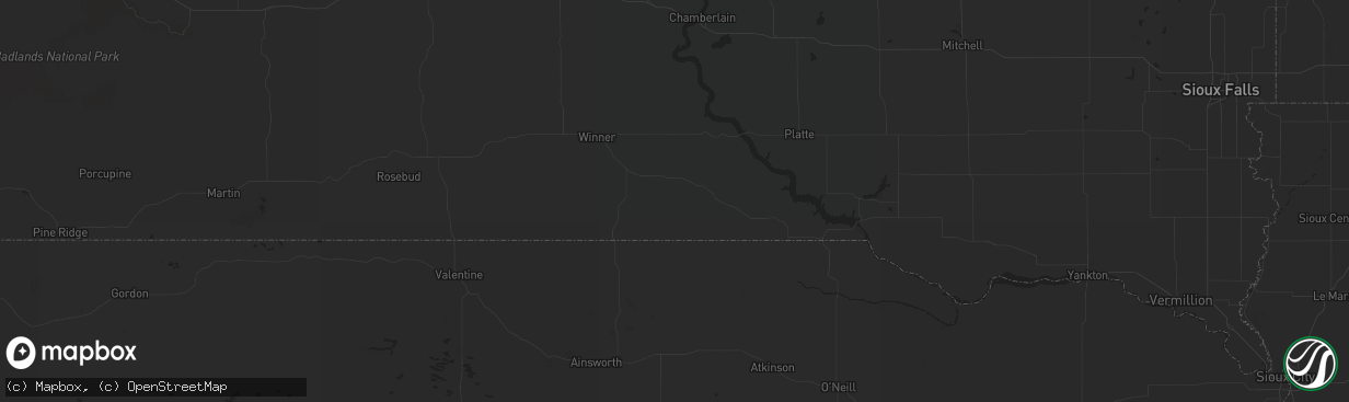 Hail map in Deweese, NE on July 30, 2023