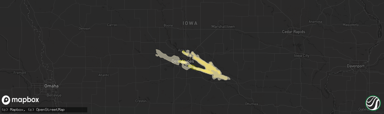 Hail map in Altoona, IA on July 30, 2024