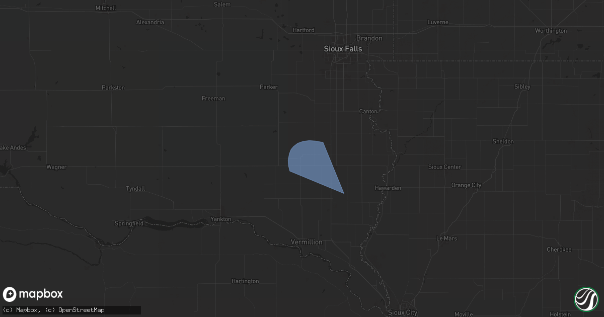 Hail map in Centerville, SD on July 30, 2024