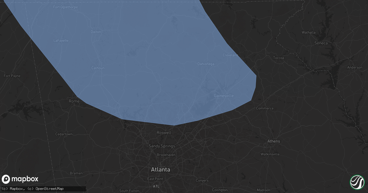Hail map in Cumming, GA on July 30, 2024
