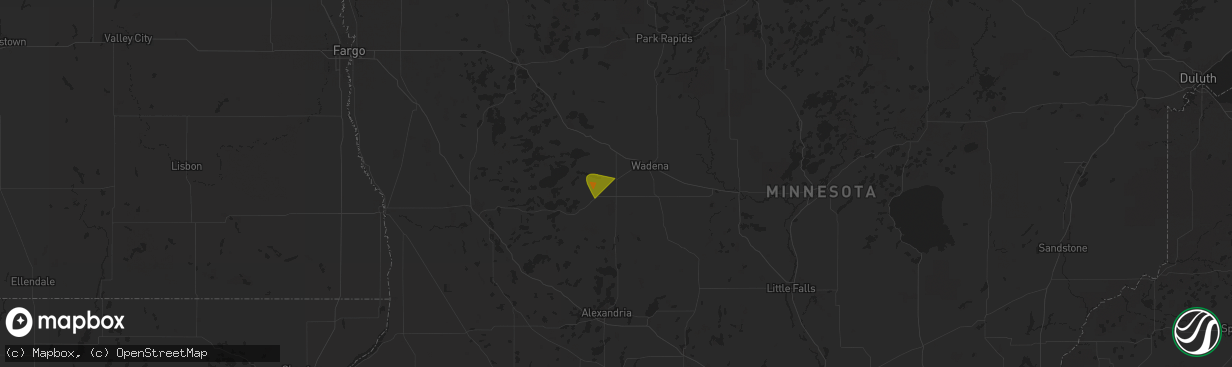 Hail map in Deer Creek, MN on July 30, 2024