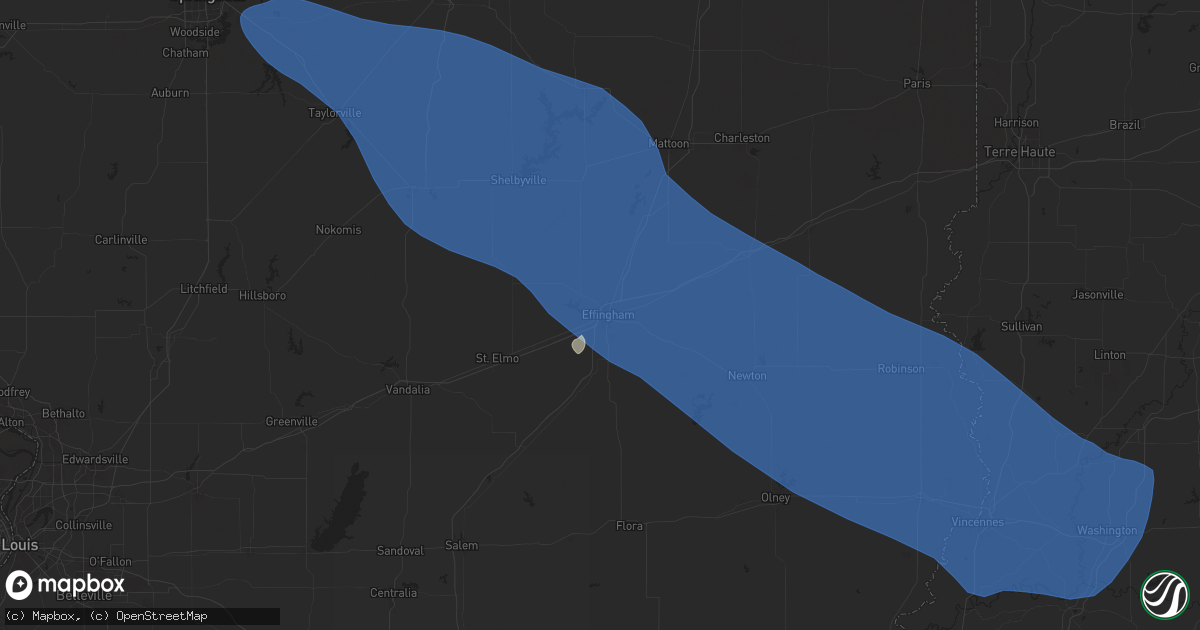 Hail map in Effingham, IL on July 30, 2024