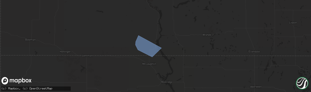 Hail map in Fort Yates, ND on July 30, 2024