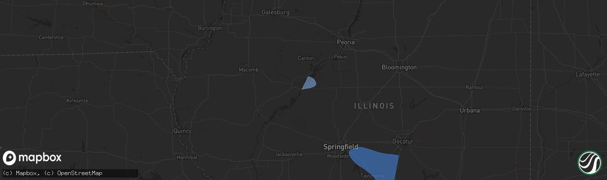 Hail map in Havana, IL on July 30, 2024