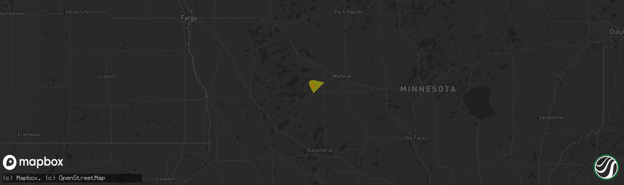 Hail map in Henning, MN on July 30, 2024