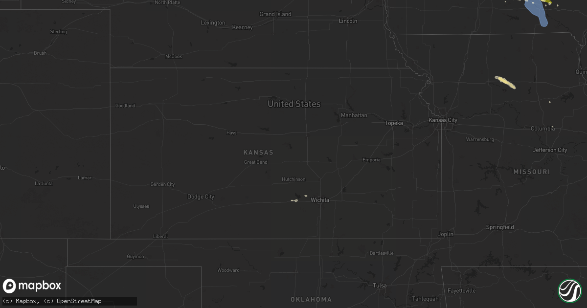 Hail map in Kansas on July 30, 2024