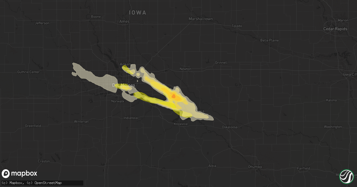 Hail map in Monroe, IA on July 30, 2024