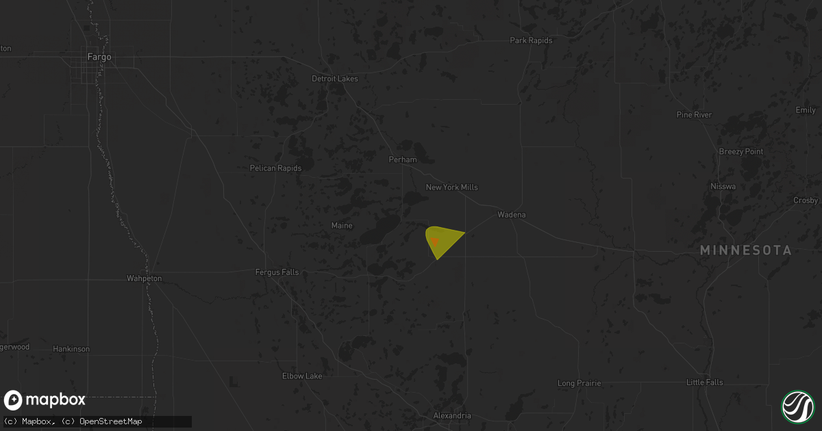 Hail map in Ottertail, MN on July 30, 2024