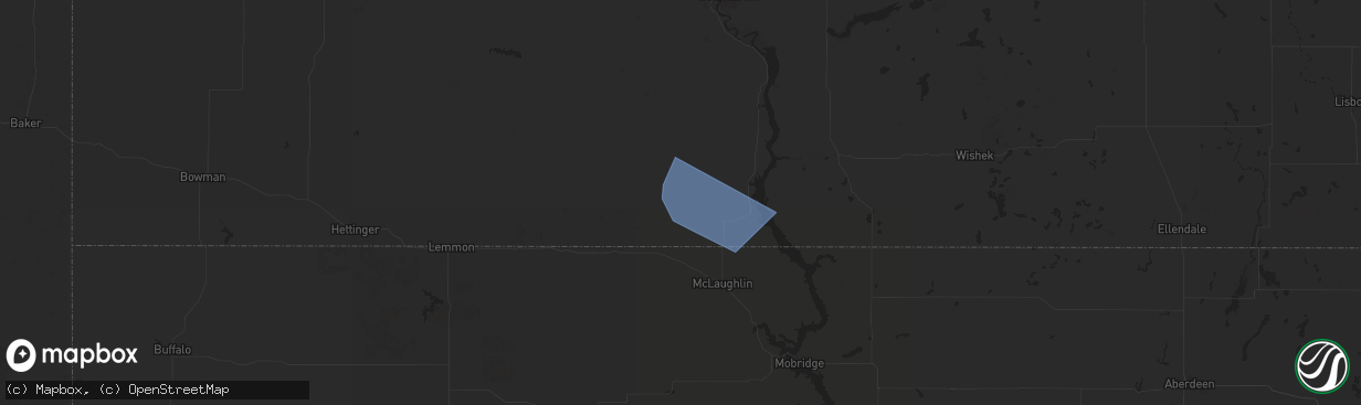 Hail map in Selfridge, ND on July 30, 2024