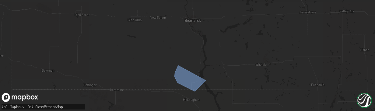 Hail map in Solen, ND on July 30, 2024