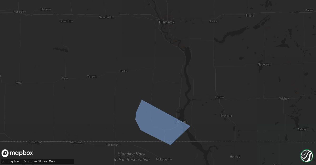 Hail map in Solen, ND on July 30, 2024