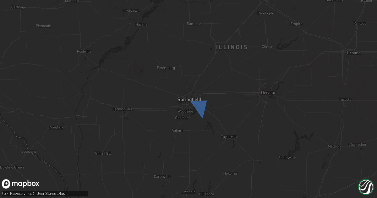 Hail map in Springfield, IL on July 30, 2024