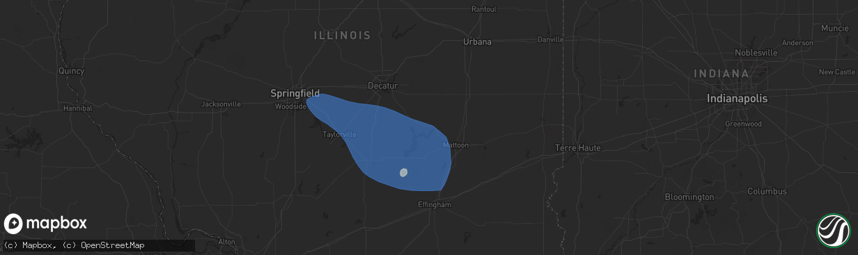 Hail map in Sullivan, IL on July 30, 2024