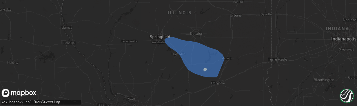 Hail map in Taylorville, IL on July 30, 2024