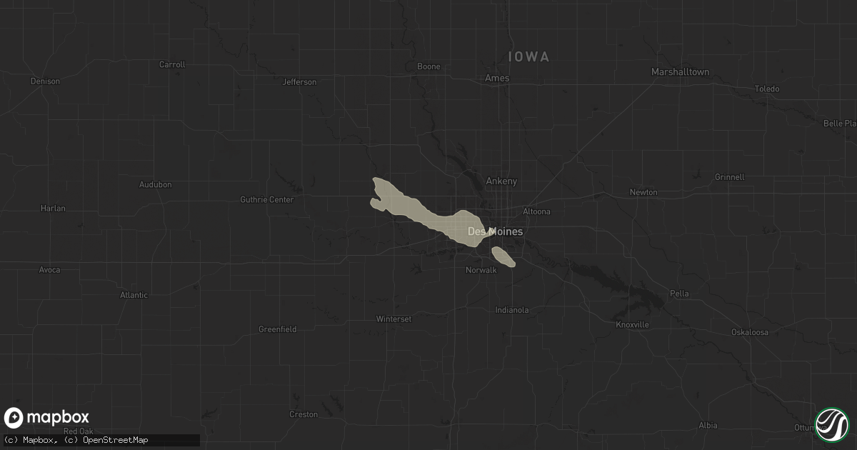 Hail map in Waukee, IA on July 30, 2024