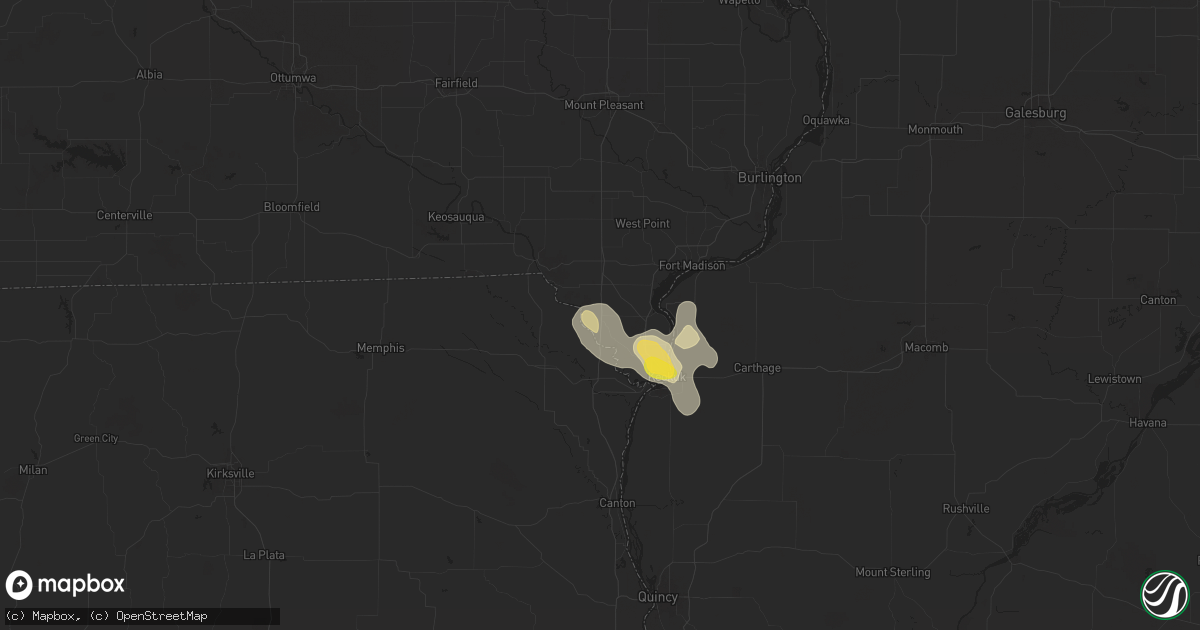 Hail map in Argyle, IA on July 30, 2025