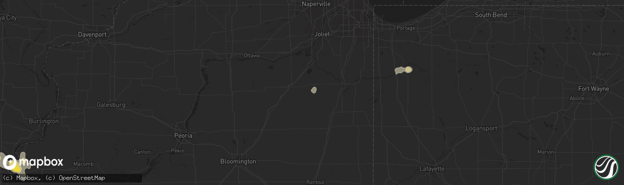 Hail map in Buckingham, IL on July 30, 2025
