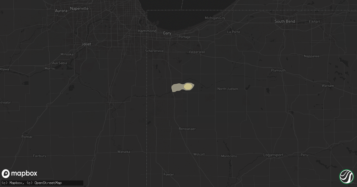 Hail map in Demotte, IN on July 30, 2025