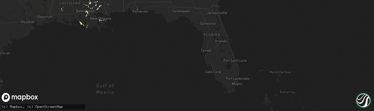 Hail map in Florida on July 30, 2025