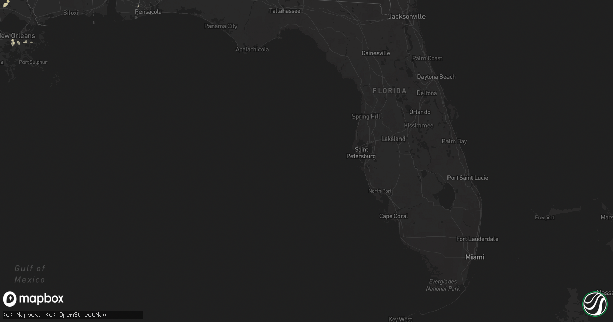 Hail map in Florida on July 30, 2025