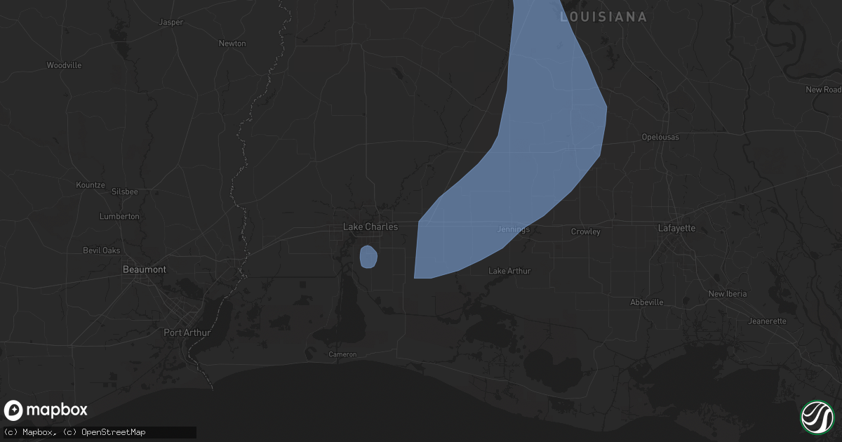 Hail map in Iowa, LA on July 30, 2025