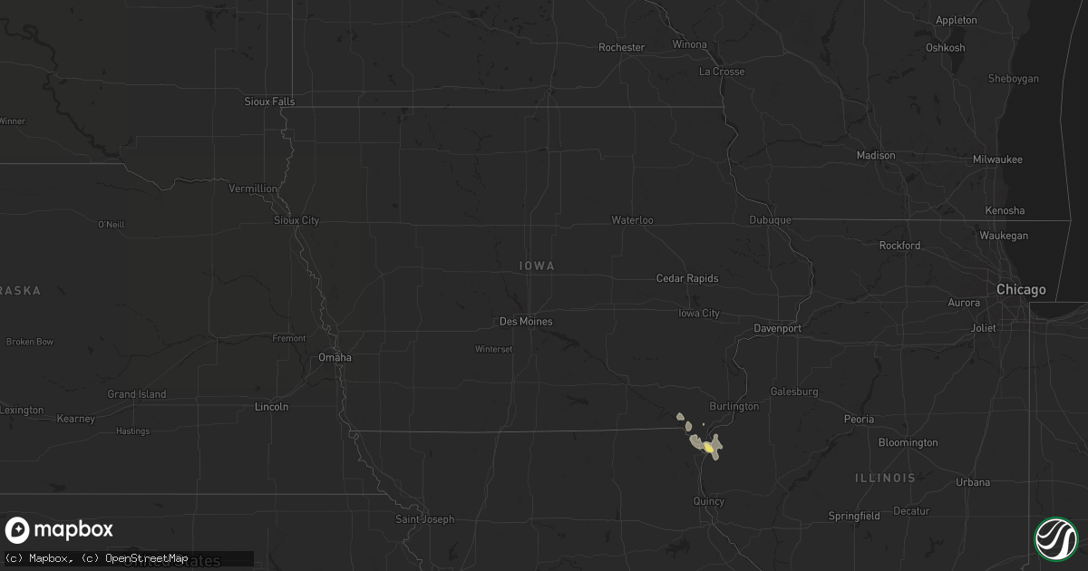 Hail Map in Iowa on July 30 2025 - Sales Meta