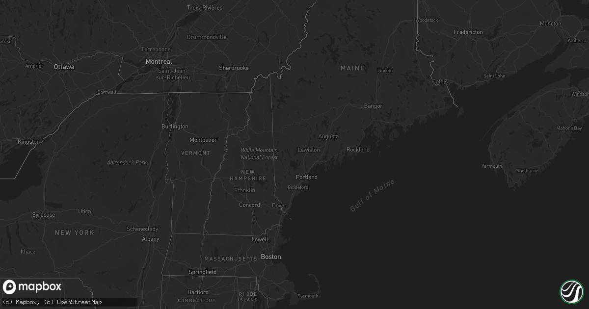 Hail map in Maine on July 30, 2025