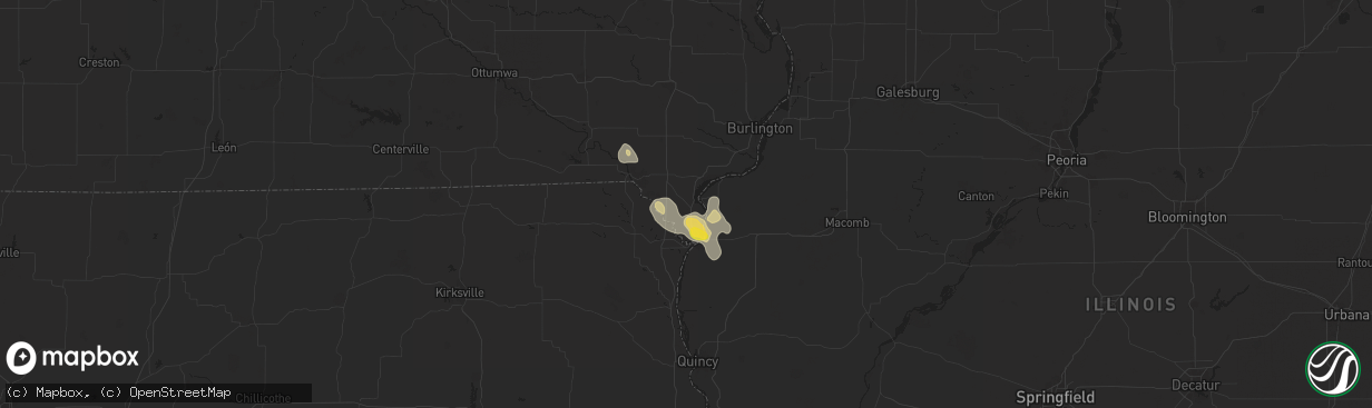 Hail map in Montrose, IA on July 30, 2025