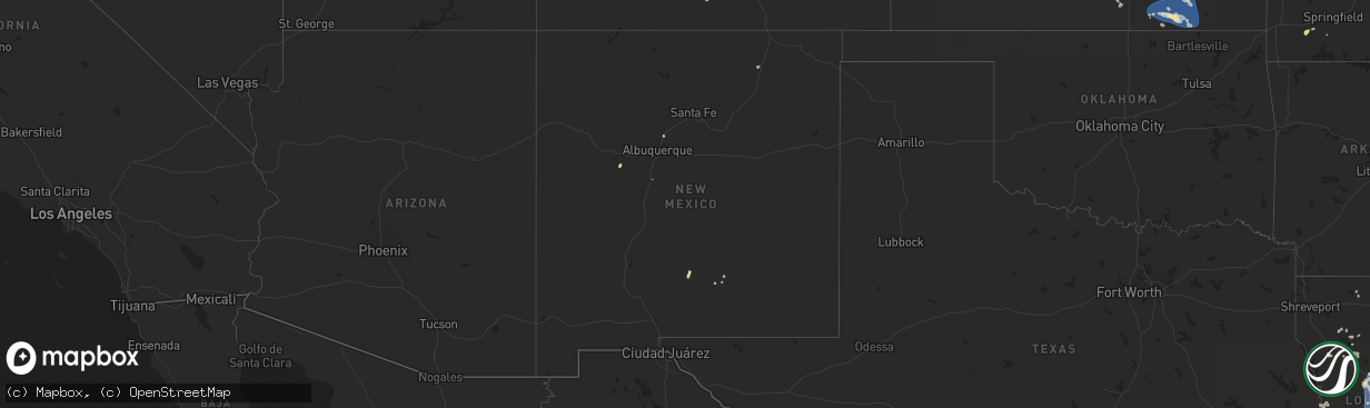 Hail map in New Mexico on July 30, 2025