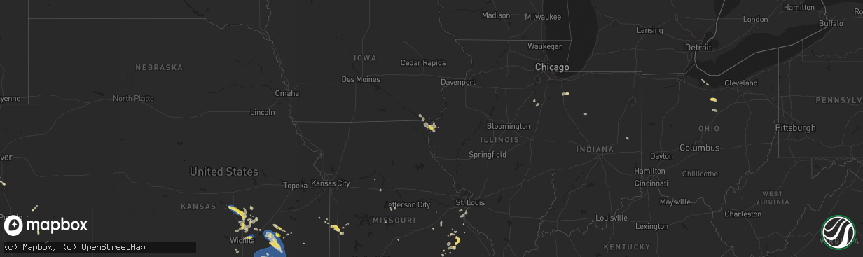 Hail map on July 30, 2025