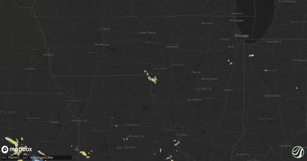 Hail map on July 30, 2025