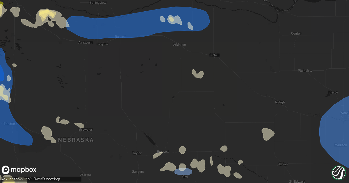 Hail map in Amelia, NE on July 30, 2026