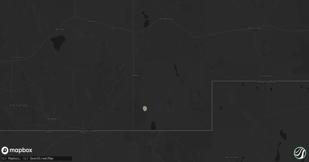 Hail map in Animas, NM on July 30, 2026