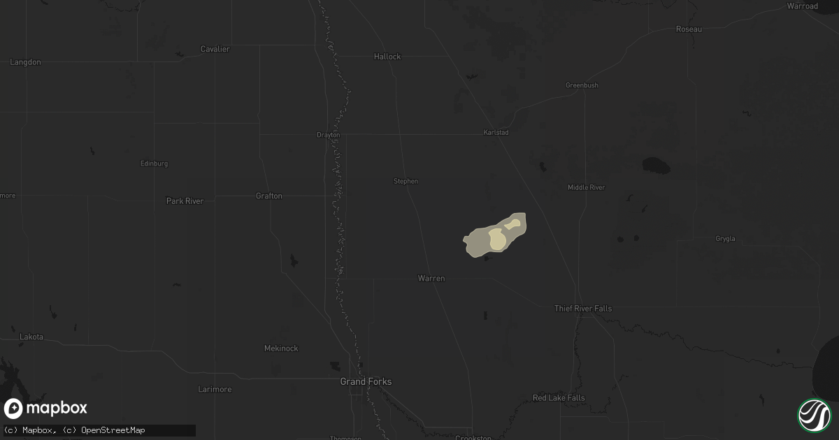 Hail map in Argyle, MN on July 30, 2026